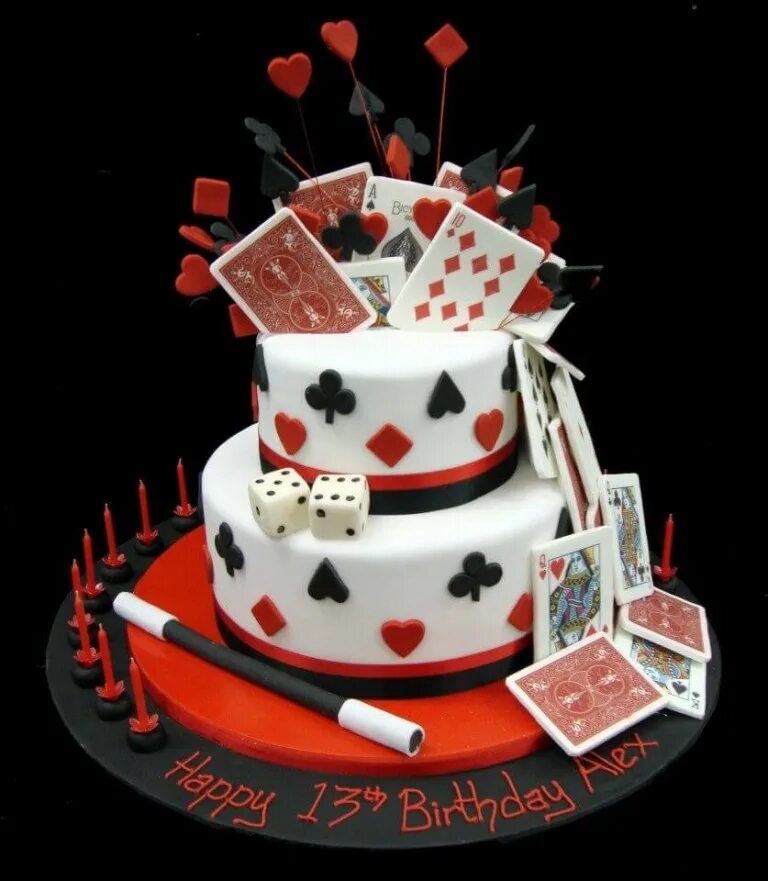The magician s birthday. Торт фокусник. Торт с картами игральными. Торт в карточном стиле. Торт казино.