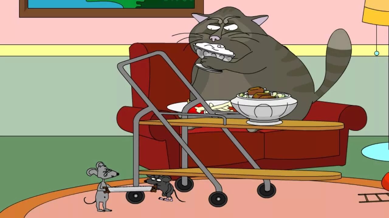 Включи кота дальше. Жирный Кошара KUTSTUPID. Кит ступид кот. Кит ступид шоу жирный кот. Студия анимации 2х2.