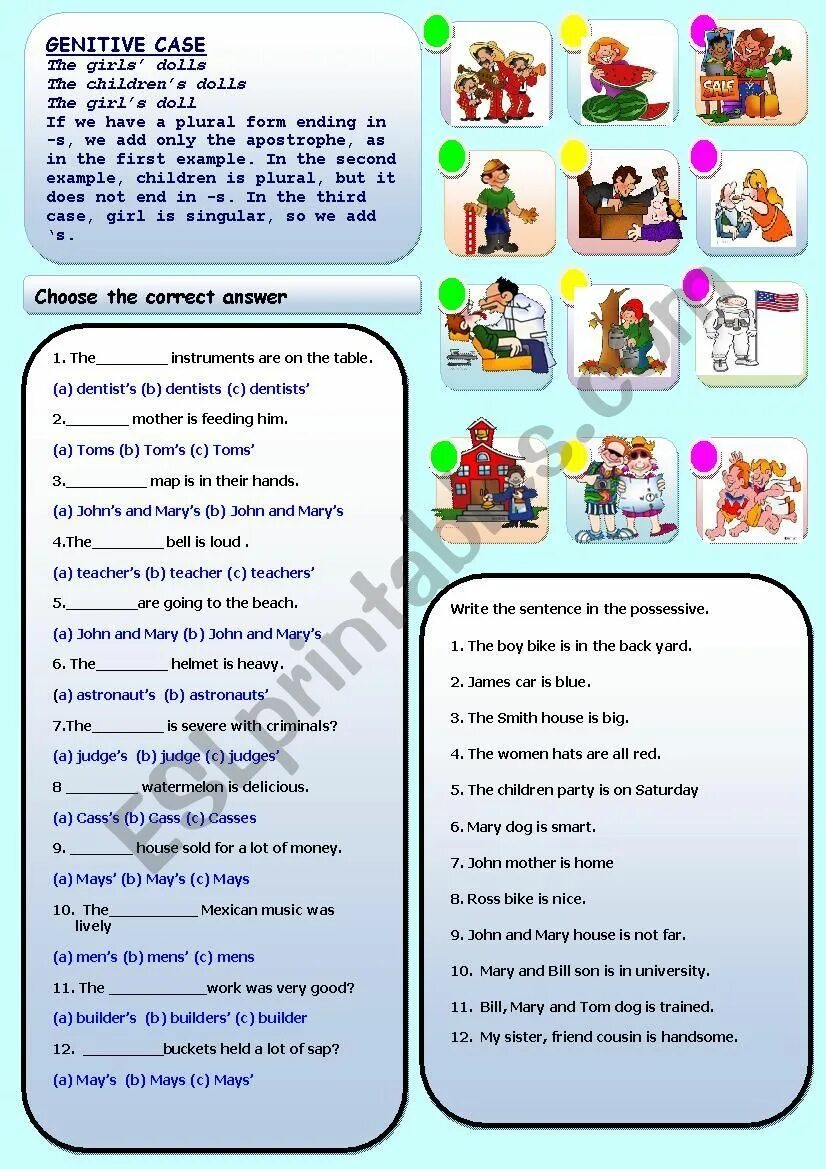 Be have and can exercises