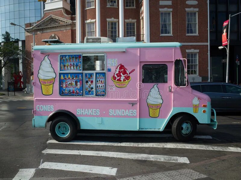 Айс Крим трак. Фургон мороженого. Фургон мороженщика. Американский фургон с мороженым.