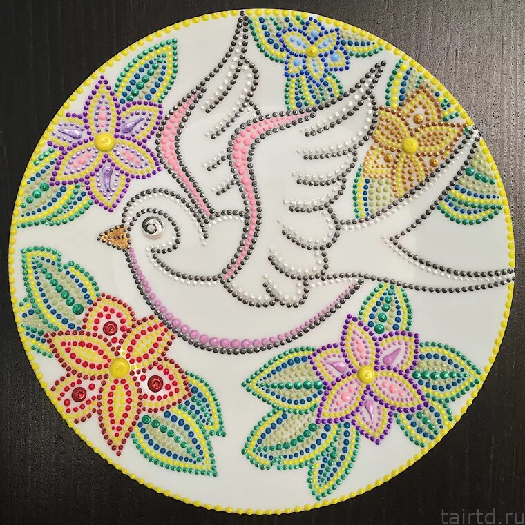 Тарелки для начинающих. Точечная роспись тарелок. Техника росписи point to point. Пойнт ту пойнт роспись. Тарелки для начинающих.