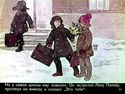 Три ветки мимозы