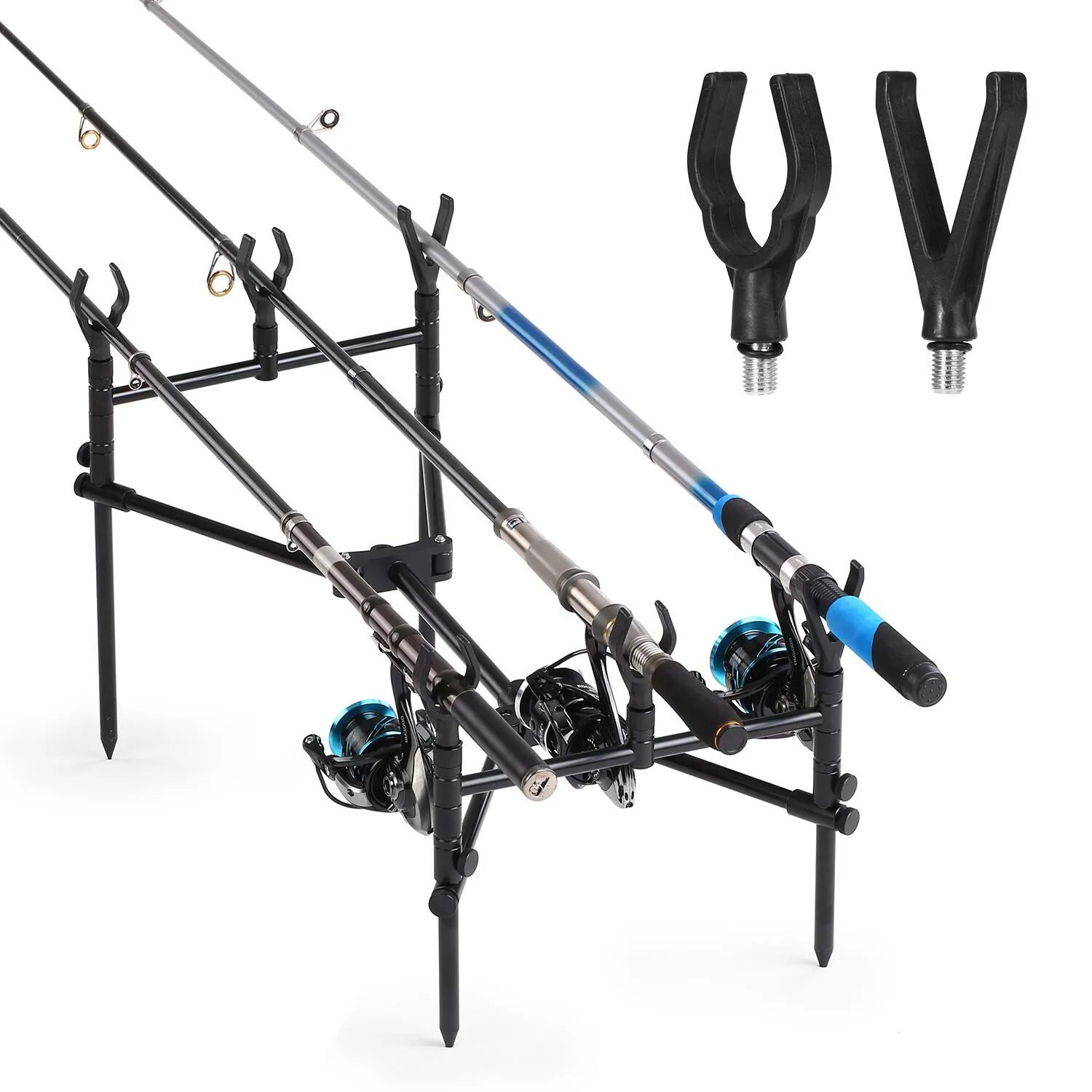 Подставка для удилища starbaits black spot dlx pod 3 rods 56x23см. Тычка под удочку алюминиевая ,80 см. Подставка для удочки. Складная подставка для удочки. Bushido подставка под удилище 0505-003.