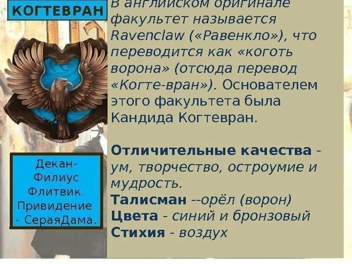 Факультеты описание