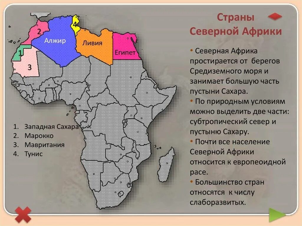 Государства республики африки какие. Государства Северной Африки на карте. Страны Африки. Территория Северной Африки. Старн Северной Африки.