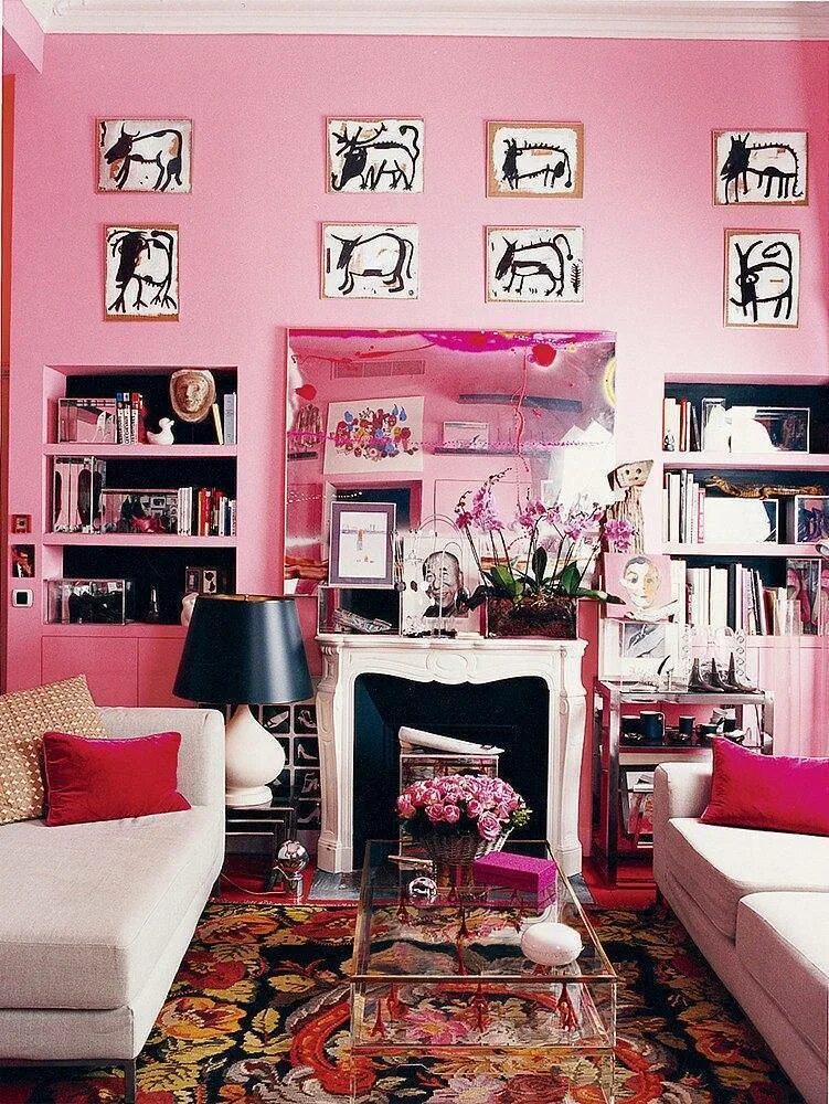 Розовая стена. Комната с розовыми стенами. Розовый интерьер. Декор для интерьера в комнате розового цвета. Нужна новая комната