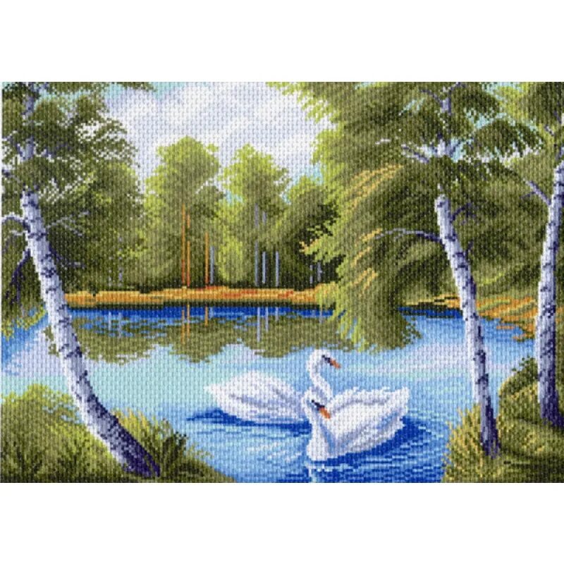 Матренин посад 8307. Золотое руно маковое поле. Канва картины. Гобелен пейзаж. Канва картины.