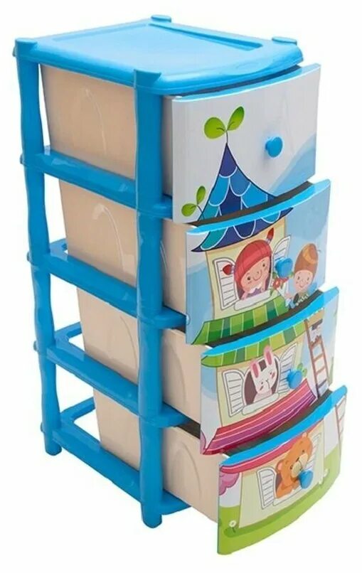 комод элластик эп764400. Vit. детский пластмассовый комод. детский пластмассовый комод. с декором "хэппи кидс" с ручками.