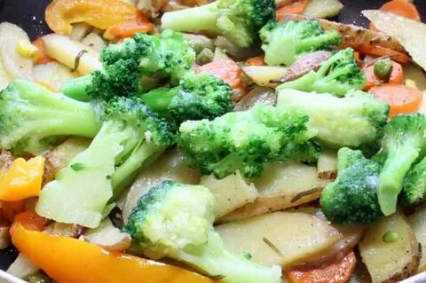 Рецепт тушеной брокколи с овощами
