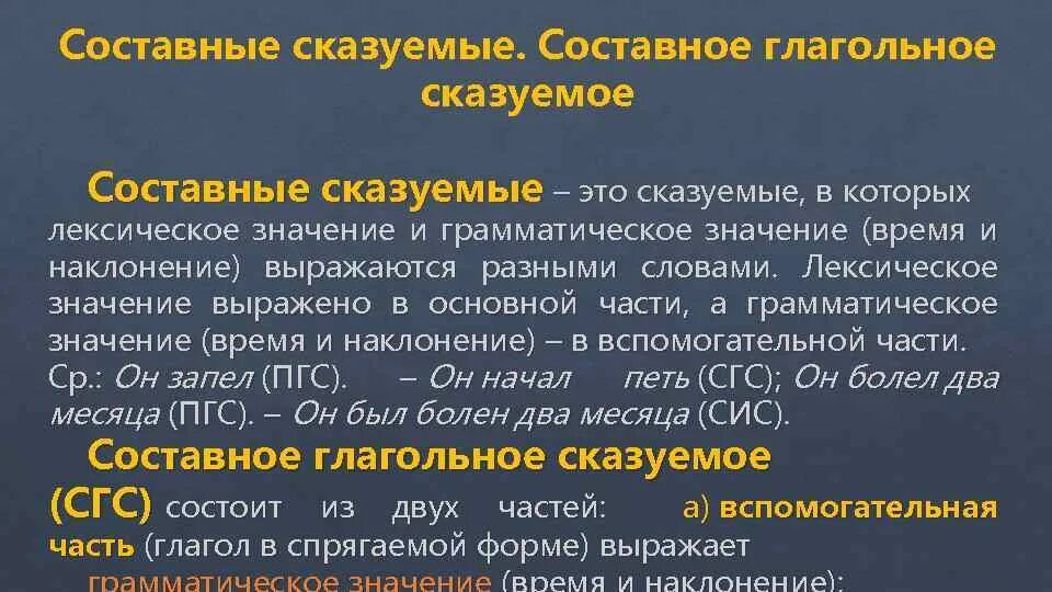 Предложение сгс сис пгс. Сис ПГС СГС правило. СГС составное глагольное сказуемое. СГС И сис примеры. Сис составное глагольное сказуемое.