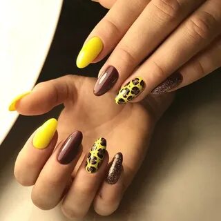 Желто коричневый ноготь