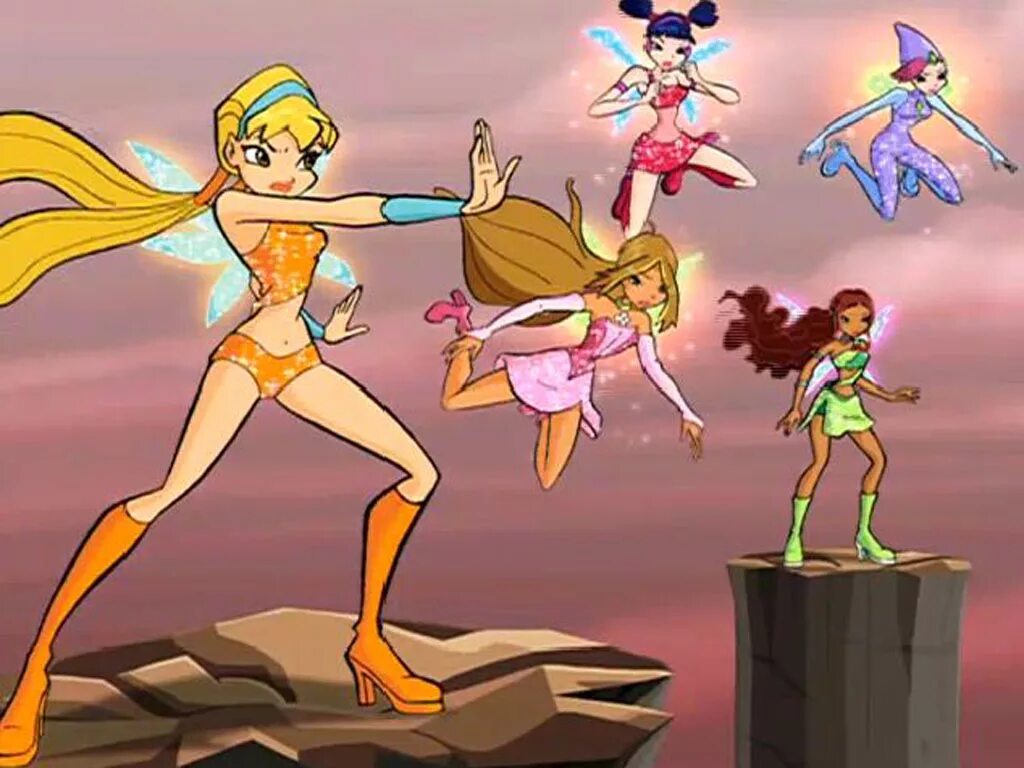 винкс сражаются. текна энчантикс 3 сезон. блум стелла флора муза текна лейла. винкс сражаются. винкс феи винкс битва.
