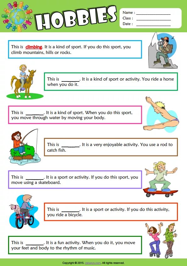 Hobbies exercises. Хобби Worksheets. Хобби English Worksheets. Любимые занятия Worksheet. Любимые занятия на английском.