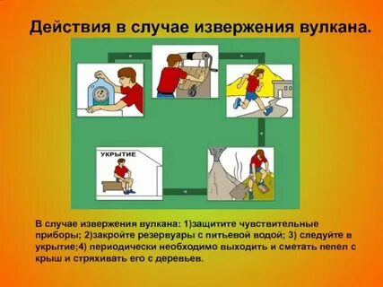 Правила поведения во время вулкана