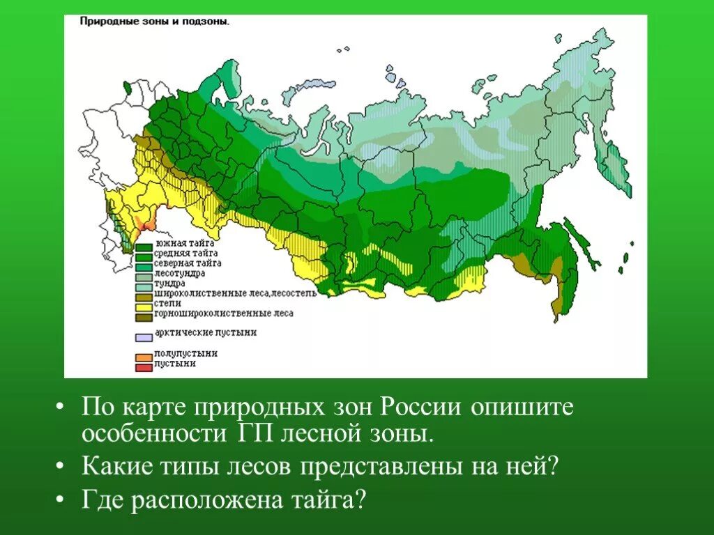 Какие природные зоны расположены в свердловской области