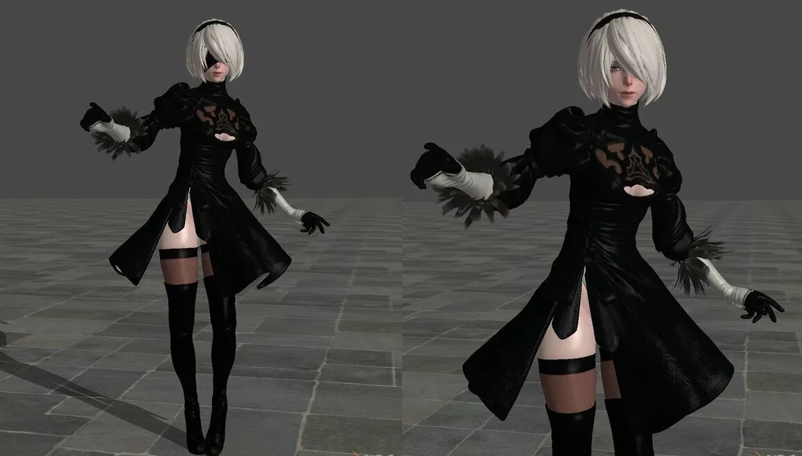 Мод на модель игрока. Nier 2b без повязки. nier automata 2b модель. nier b2 модель. модель cs 1.6 yuri.