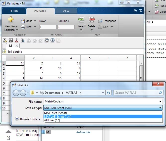 Matlab variable. Variable in matlab.
