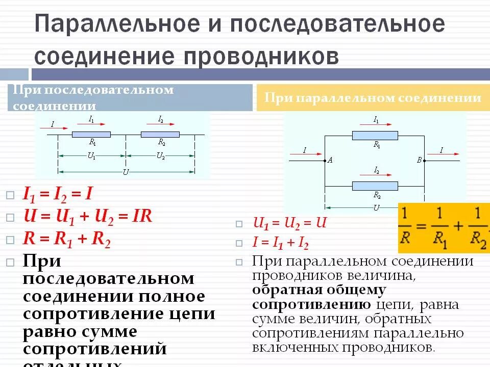 Сопротивление электрической цепи при параллельном соединении. Формула параллельного соединения сопротивлений r1 r2. при параллельном соединении проводников i1 i2. параллельное соединение проводников эдс. r общее при параллельном соединении.