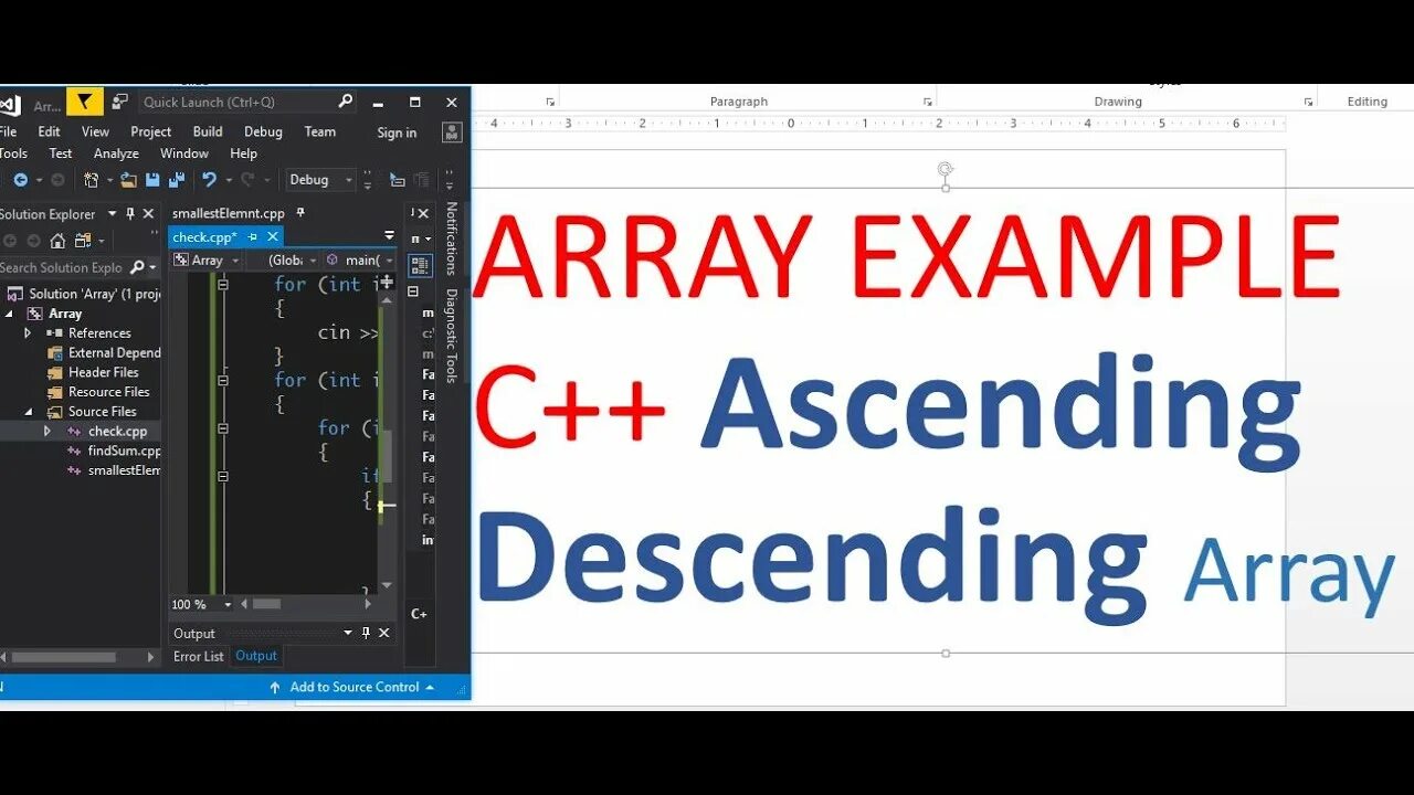 Sorting ascending. Sorting array in c++. sorting function array in c++. reverse array element. generator ascent.