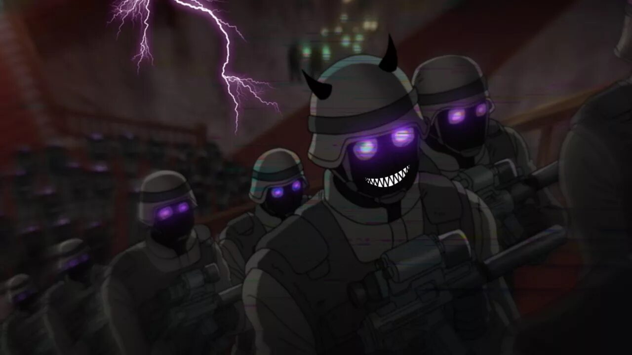 M l d w n k. Trxsh GXNG. Фиолетовый солдат. ФОНК солдат. Trxsh GXNG аниме.