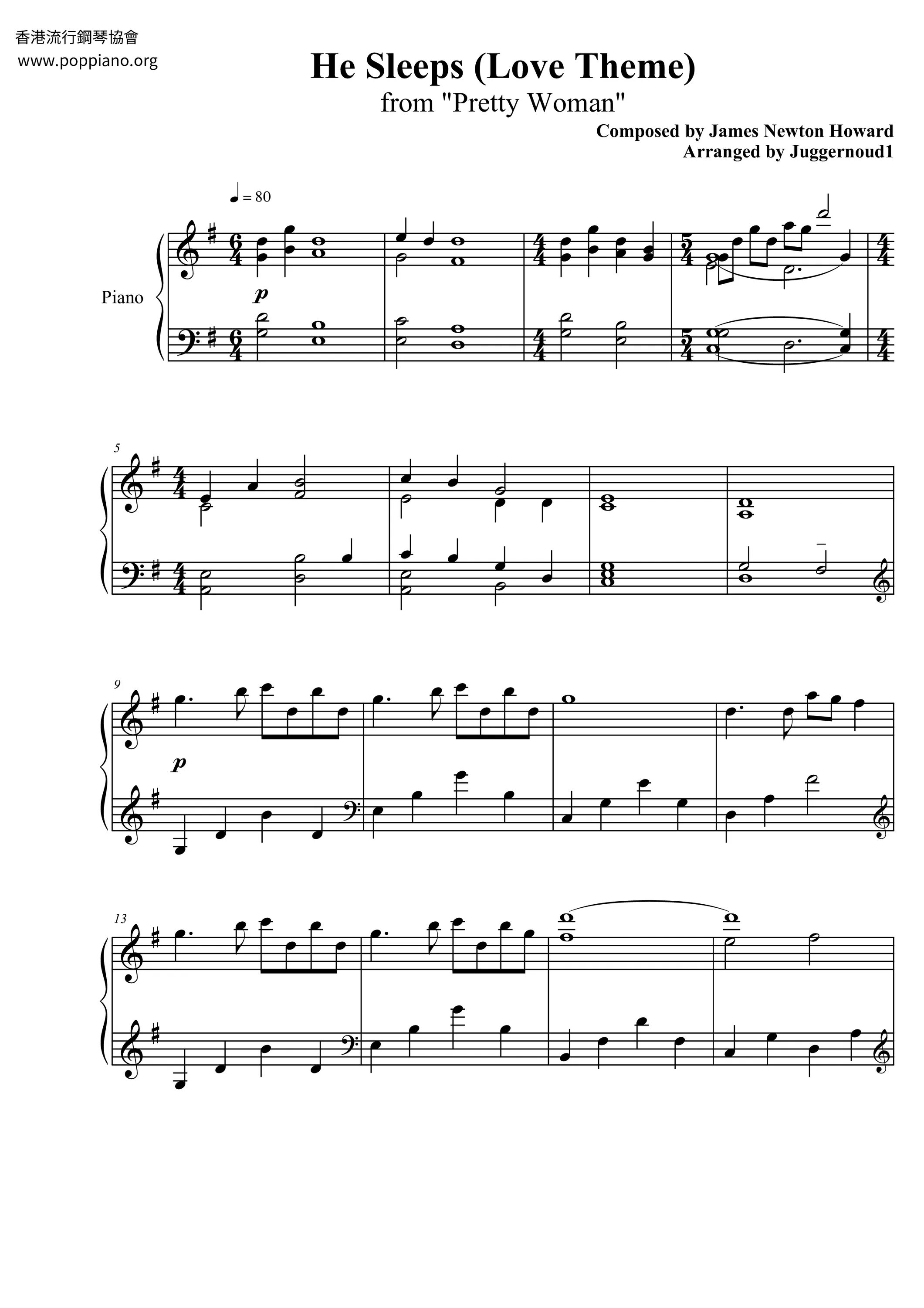 He Sleeps Ноты для фортепиано. Ноты для пианино James Newton Howard. Ноты на фортепиано Love Theme. Pretty woman he Sleeps Ноты. Ноты спящей красавицы