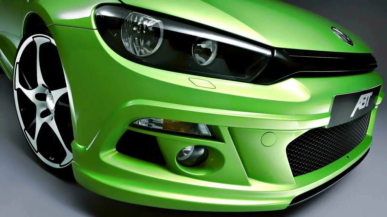 От какой машины бампер. ABT Tuning VW Scirocco. Volkswagen Scirocco зеленый. Volkswagen Scirocco Headlights. Фольксваген Splinter. Green cars.