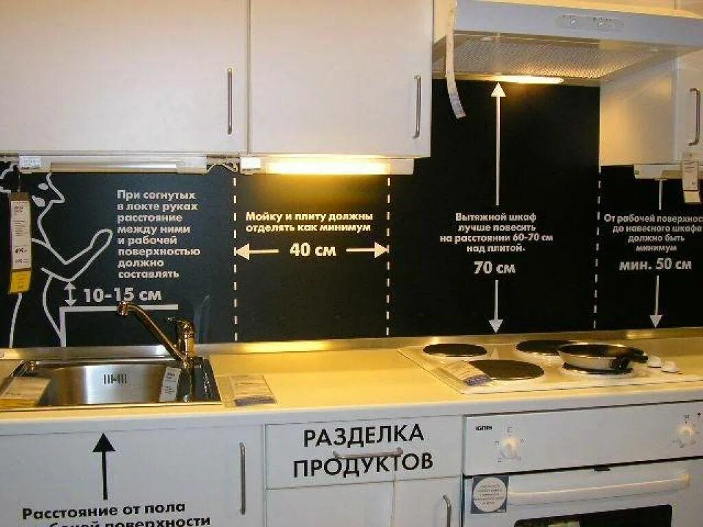 Расстояние между вытяжкой. Какое расстояние должно быть от газовой плиты до вытяжки. высота установки кухонной встраиваемой вытяжки. рекомендуемое расстояние от газовой плиты до вытяжки. высота вытяжки над газовой плитой.