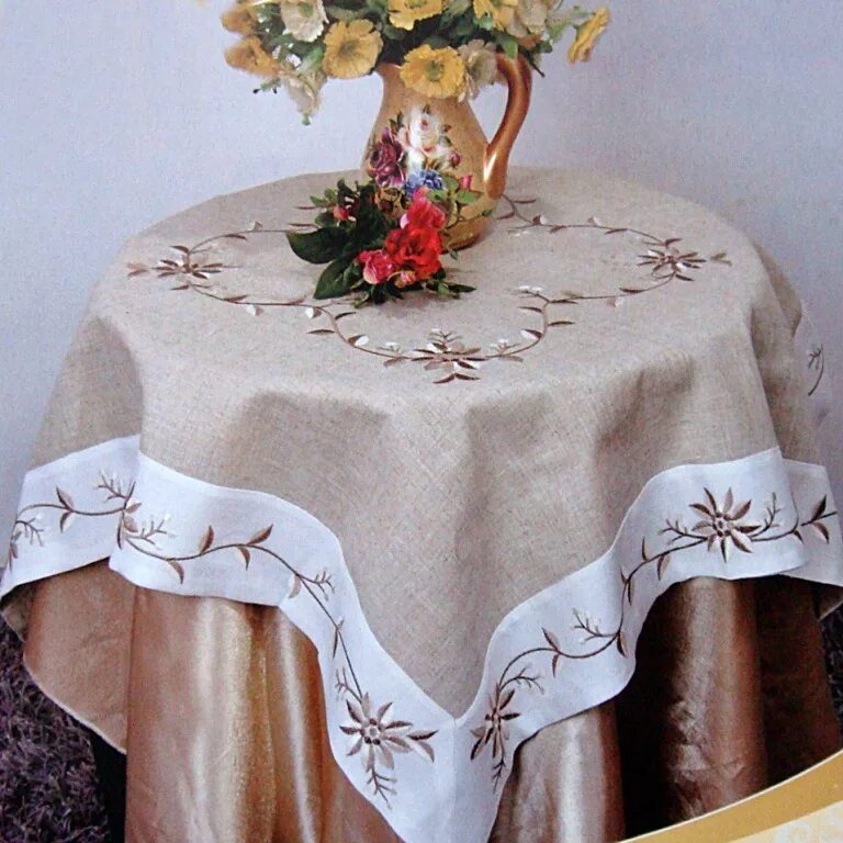 Льняная скатерть Tablecloth hy384. Скатерть льняная Кружевница. Скатерть на круглый стол. Вышитые льняные скатерти. Оля подарила маме скатерть скатерть имеет форму