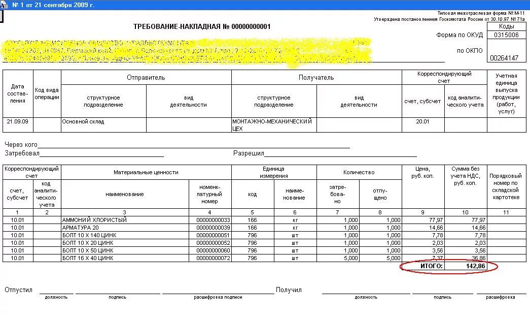 Накладная бюджетного учреждения. Форма м 11 требование накладная образец заполнения. Требование накладная ОКУД 0315006. Требование накладная ф11. Образец оформления требования накладной м-11.
