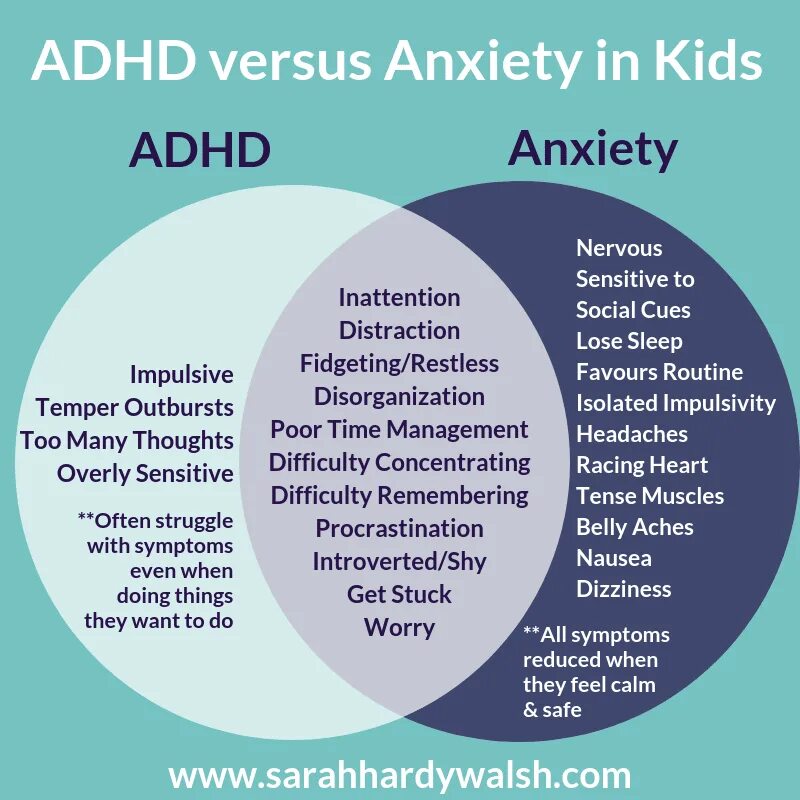 ADHD Symptoms. Attention-deficit/hyperactivity Disorder (ADHD). ADHD Types. Symptoms of social Anxiety.