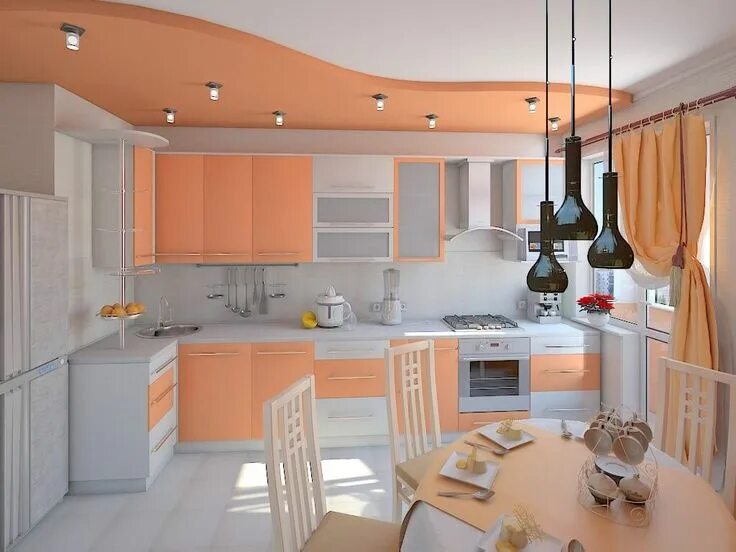 Персиковый цвет в интерьере: подборка фото, идеи сочетаний Cuisine, Cuisine cont
