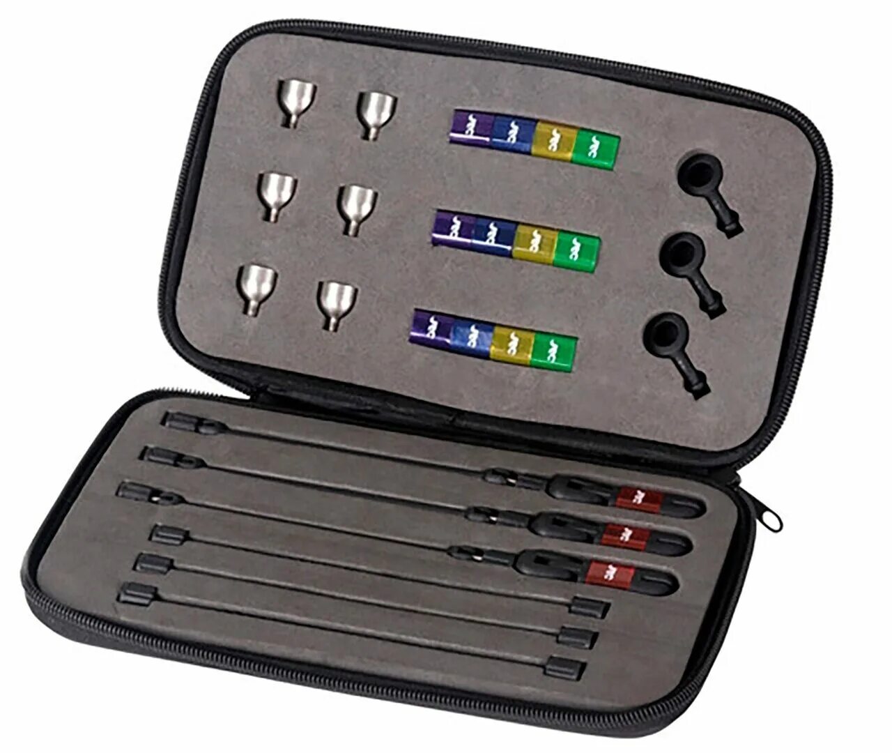 Indicators system. Набор механических сигнализаторов поклевки jrc - kurve indicator system, 3 шт. jrc kurve indicator system set of 3. набор сигнализаторов jrc kurve. jrc сигнализаторы поклевки.