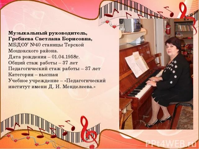Высшая категория музыкального руководителя