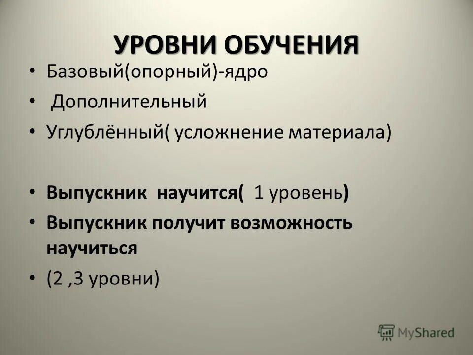 Базовый уровень развития