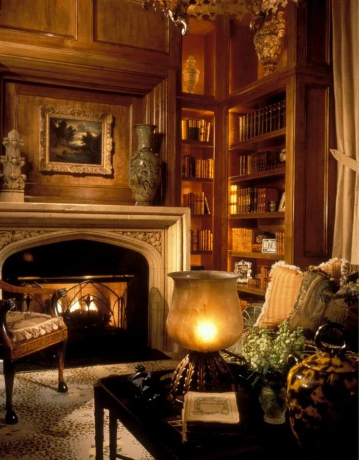 This is our library. Английский стиль в интерьере. Уютный интерьер. Уютный дом с камином. Уютный домик с камином.