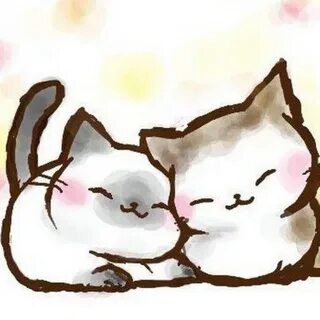 2 котика рисовать