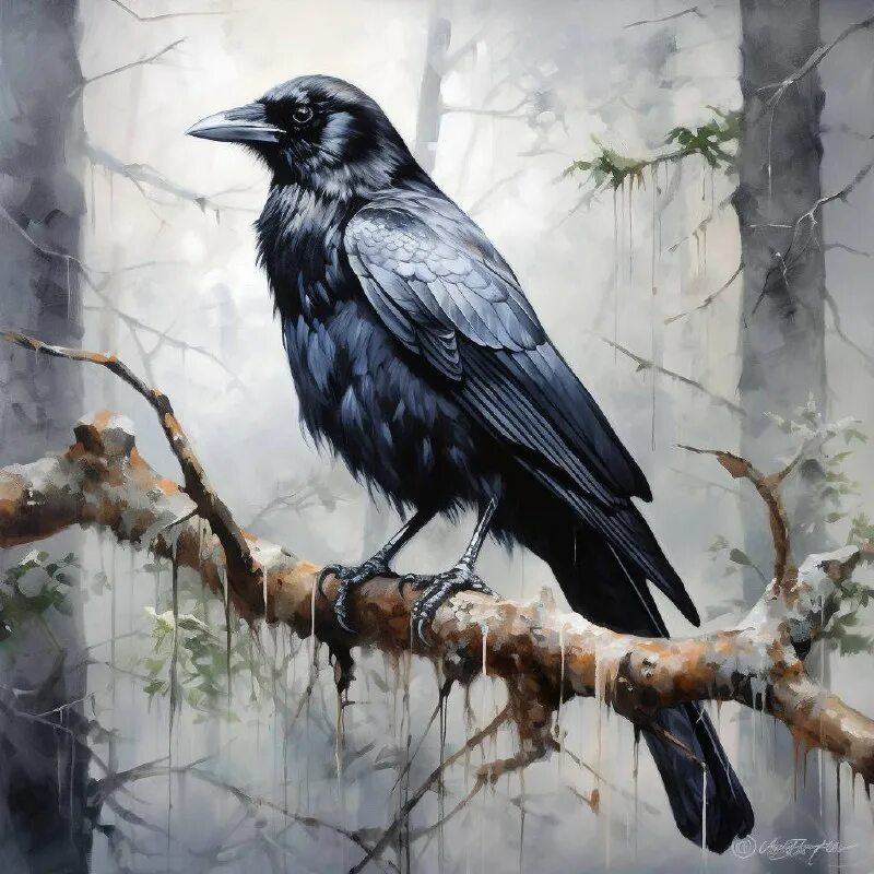 грустные обои. одинокий ворон. линдсей кустуш картины. ворона. одиночество черный ворон слушать.