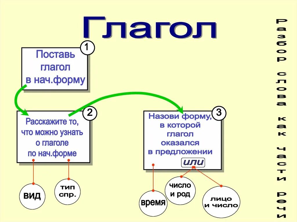 По каким признакам можно узнать глагол. Алгоритмы по русскому языку для начальной школы. Алгоритмы правил по русскому языку. Поставь глагол в нач форму. Алгоритмы на правила русского языка для начальной школы.