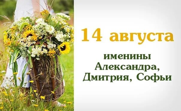 14 Августа именины. 11 Июля именины. Именинники 14 августа. 14 Августа на календаре.