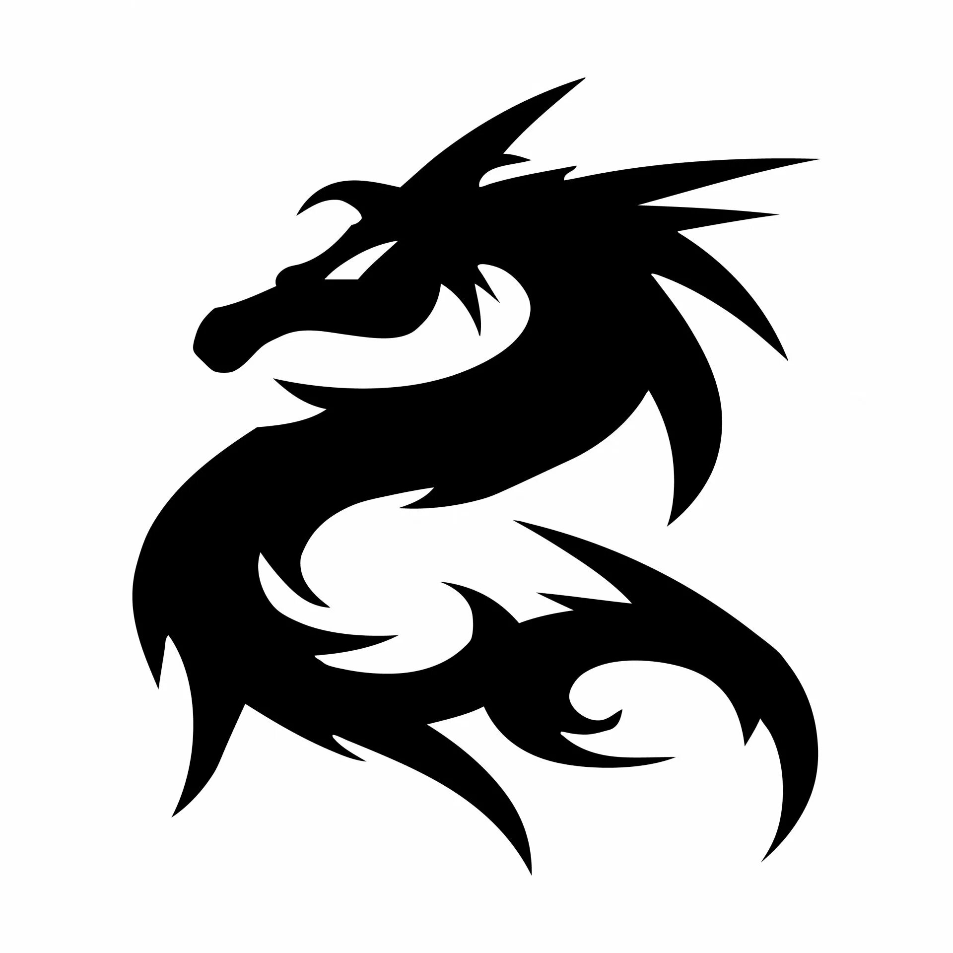 Символ дракона. Дракон черно белый. Дракон логотип. Трафарет дракона.