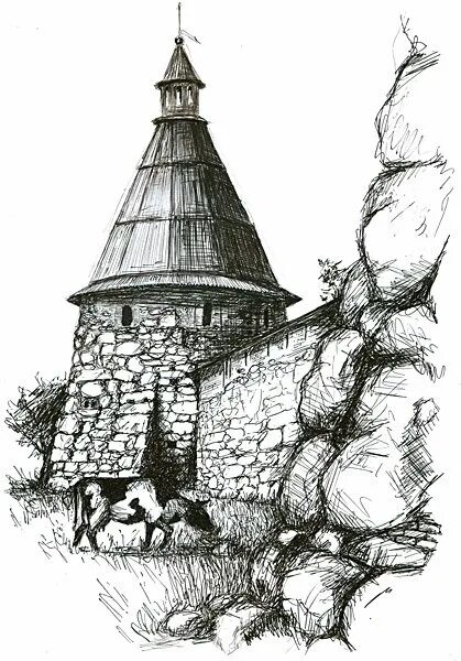 Церковь георгия псков. Псков графика. Псков кром гравюра. Тушь для рисования. Псков кремль графика.