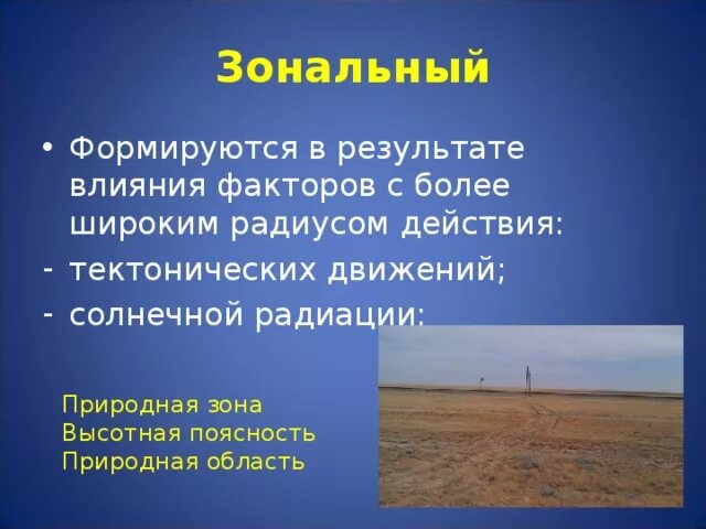 Что является основной причиной разнообразия природных зон. Зональные природные факторы. Зональные природные комплексы. Факторы формирования природных комплексов. Зональные и азональные природные факторы.