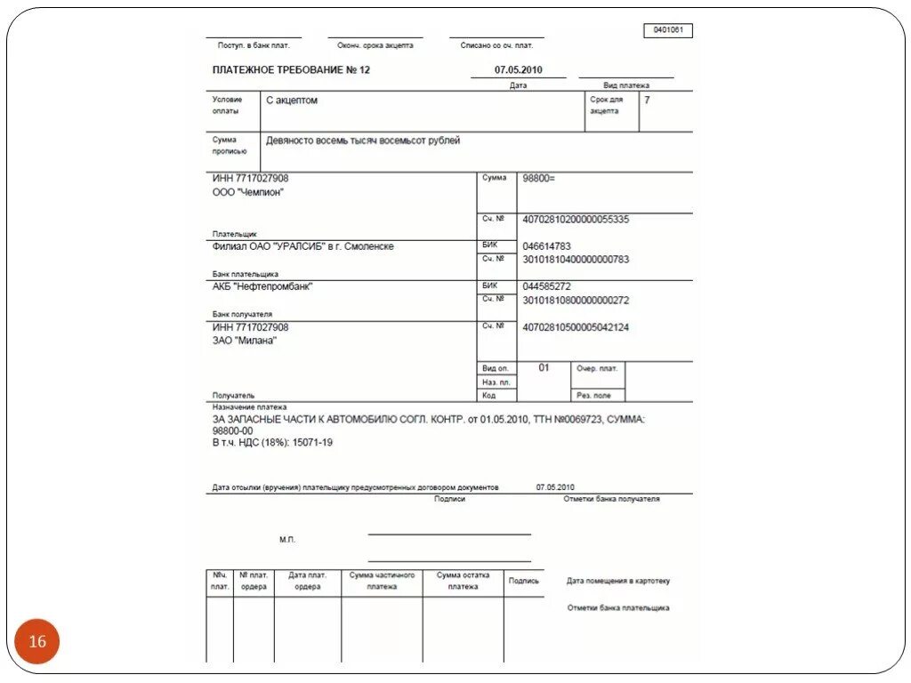 Платежное требование бланк заполненный. Платёжное требование бланк образец заполнения. Платёжное требование составляется на бланке формы. Платежное требование форма 0401061.