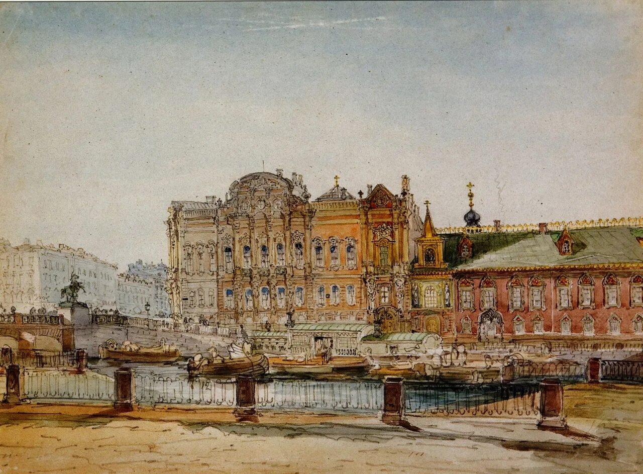 Беггров «вид дворцовой набережной» 1826. С. Мариинский дворец садовников. Мариинский дворец садовников. Василия садовникова «вид мариинского дворца».