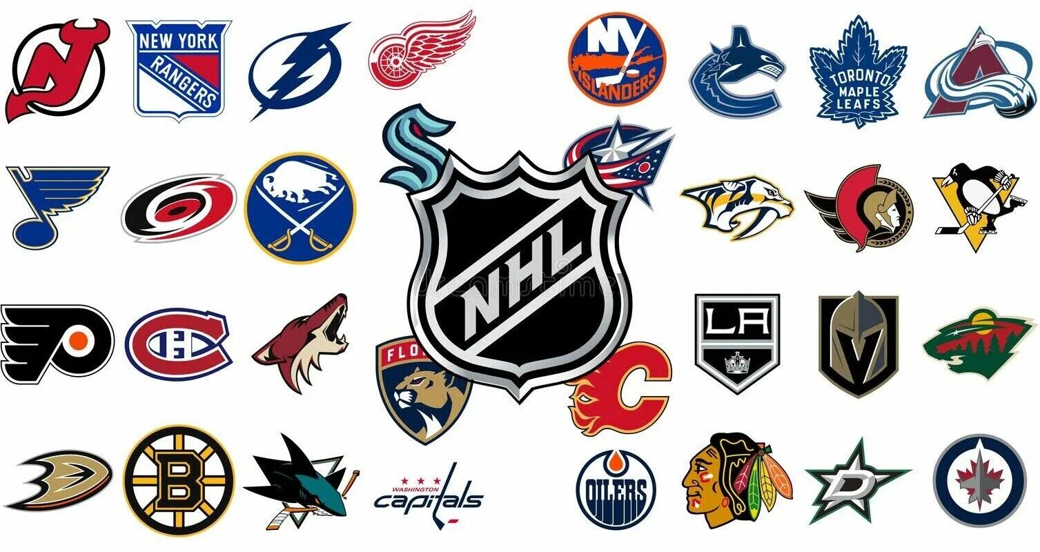 Эмблемы команд НХЛ. НХЛ логотип. NHL команды. Логотипы хоккейных команд американской Лиги. Очки команд нхл