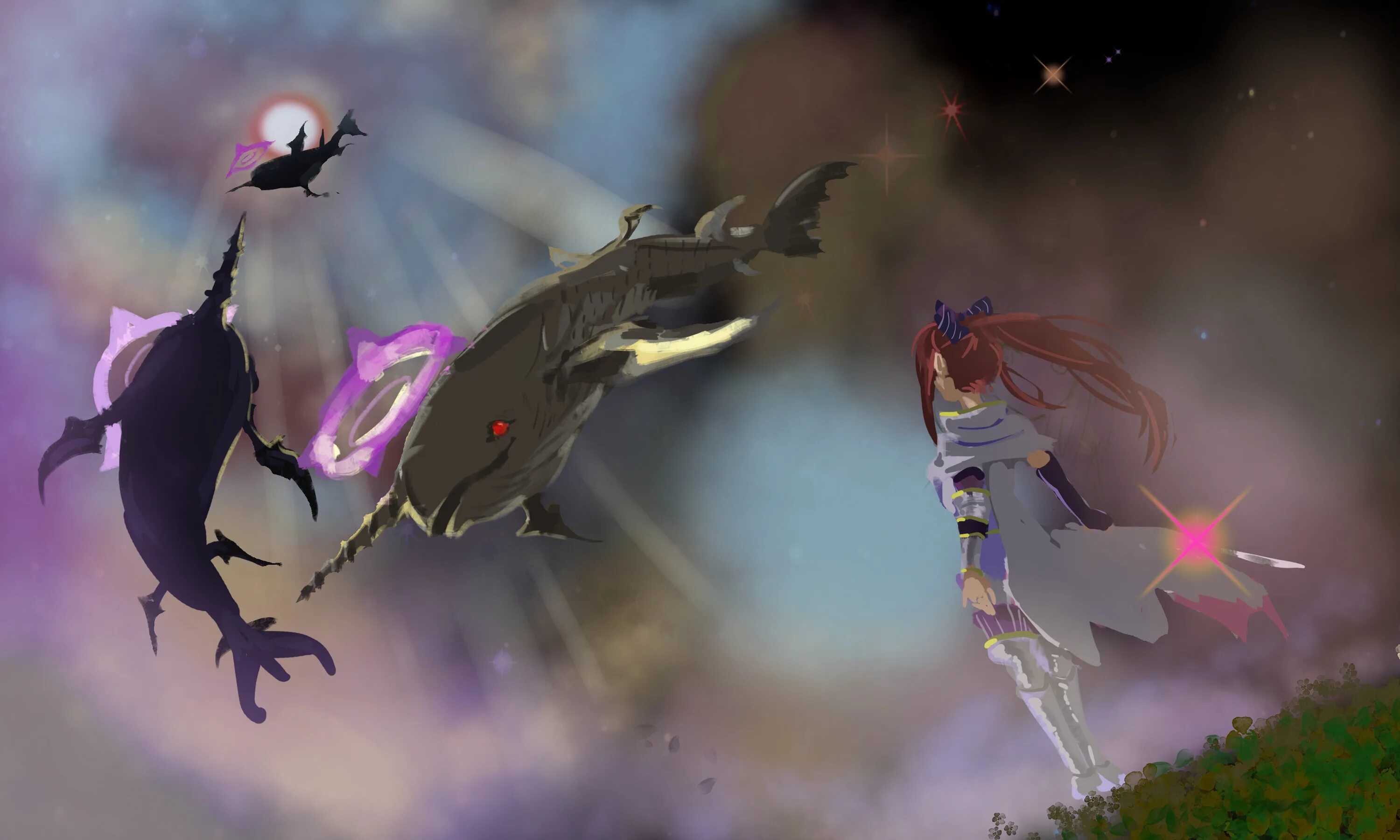 Фея и белый кит трейлер. Re zero белый кит. ре зеро кит. белый кит ре зеро арт. кит ре зеро зеро.