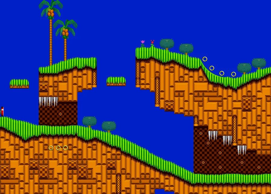 Sonic 1 levels. Эмеральд хилл соник 2. sonic 2 emerald hill zone.