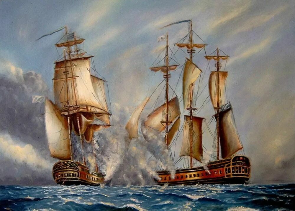 Картины морских боев