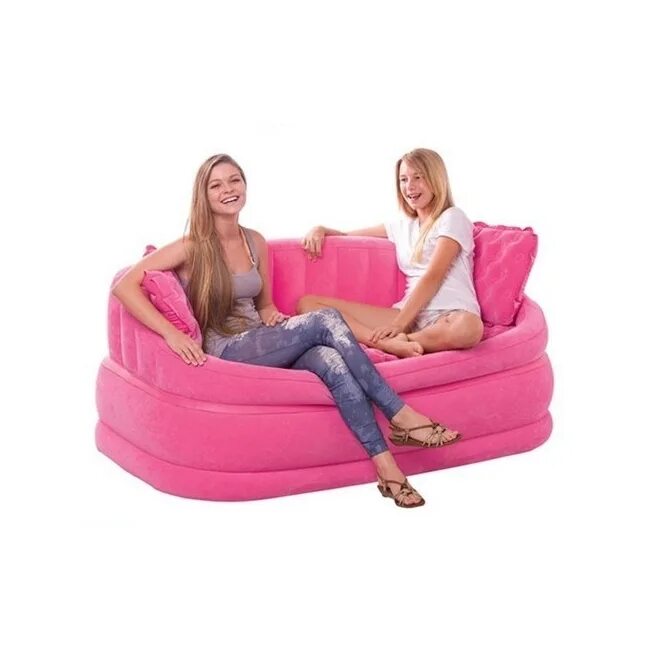 Intex 68573. Надувной диван Intex Cafe Loveseat. Надувной розовый диванчик. Надувной диван розовый. Надувной диван пвх