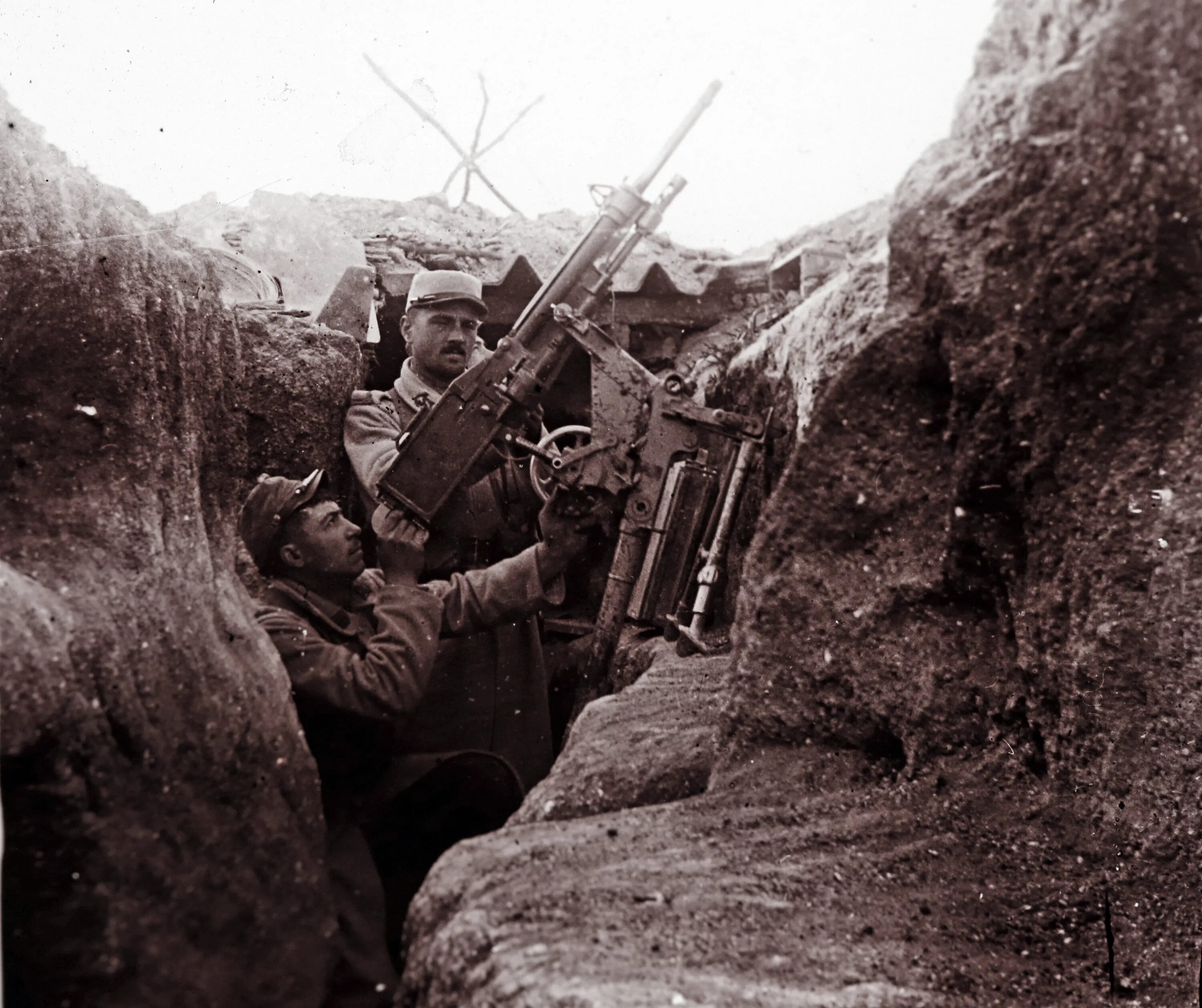 Солдат в 100 лет. Окопы первой мировой войны.